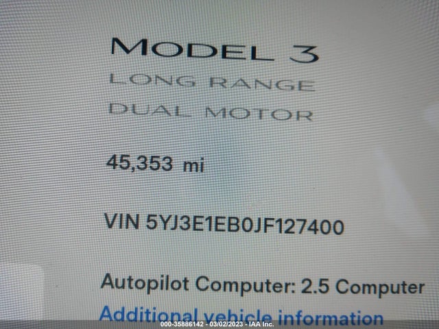 Tesla MODEL 3 2018 5YJ3E1EB0JF127400 Image 8