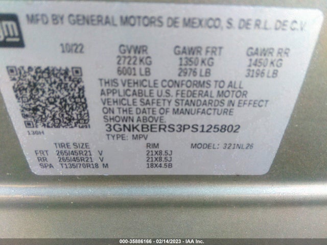Chevrolet BLAZER RS 2023 3GNKBERS3PS125802 Image 9
