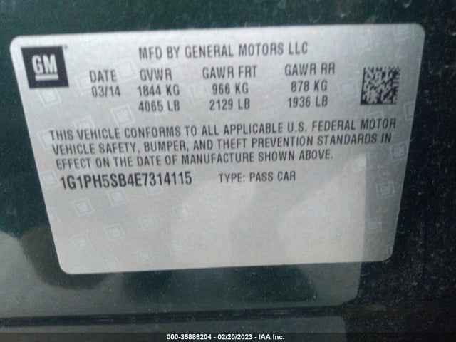 Chevrolet Cruze 2014 1G1PH5SB4E7314115 Image 10