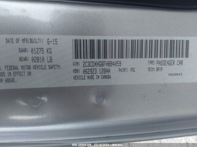 Dodge Charger Sxt 2015 2C3CDXHG6FH884059 Image 9