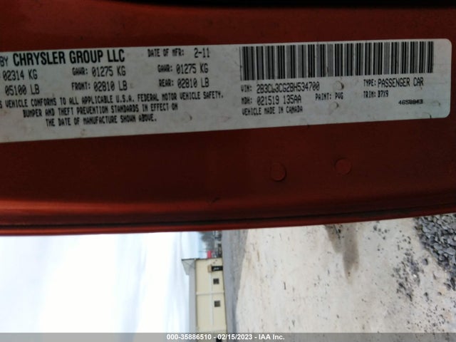 Dodge Charger Se 2011 2B3CL3CG2BH534700 Image 9