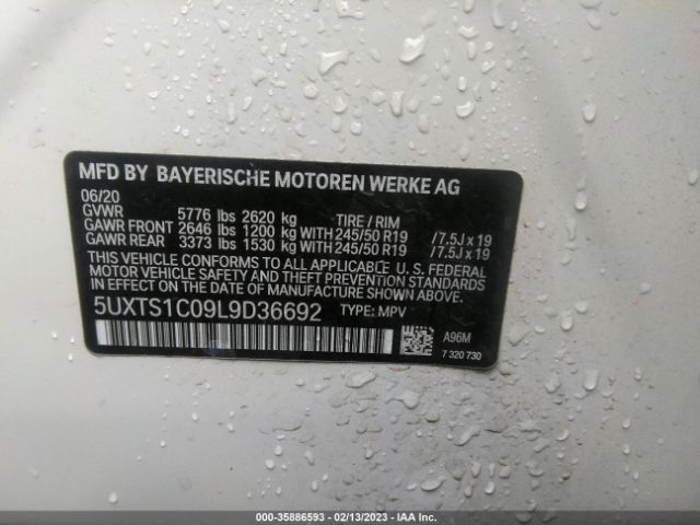 5UXTS1C09L9D36692 BMW X3 Xdrive30e