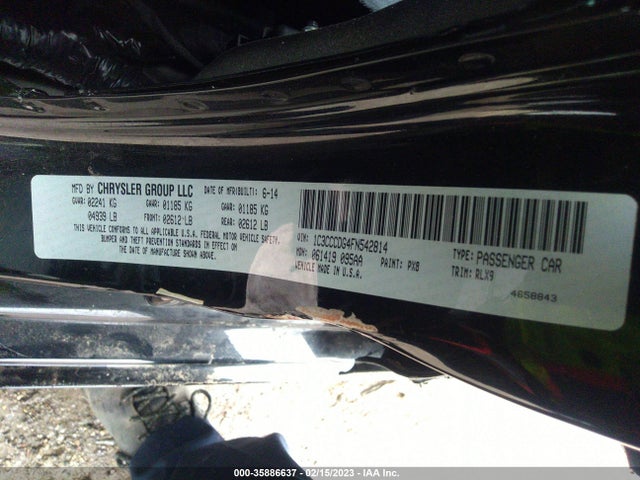 1C3CCCDG4FN542814 Chrysler 200 S