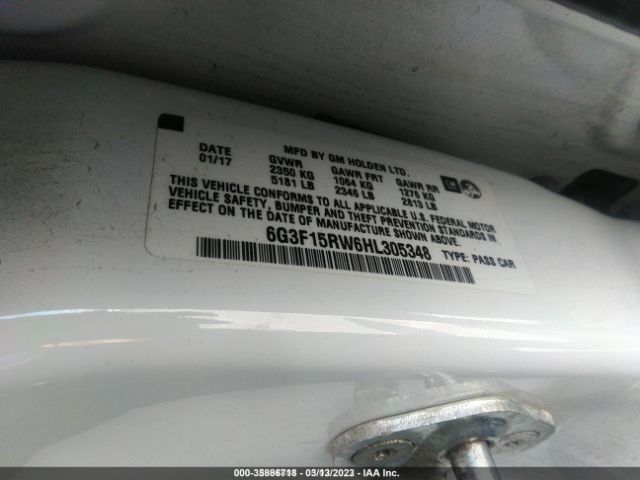 6G3F15RW6HL305348 Chevrolet SS