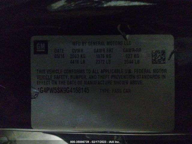 1G4PW5SK9G4168145 Buick Verano Sport Touring