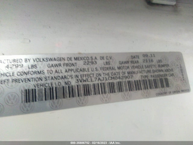 Volkswagen Jetta Sedan Tdi 2012 3VWLL7AJ1CM042907 Image 9