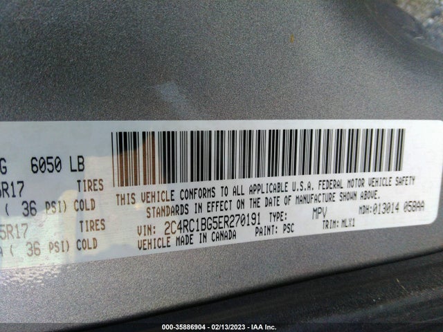 2C4RC1BG5ER270191 Chrysler Town & Country Touring