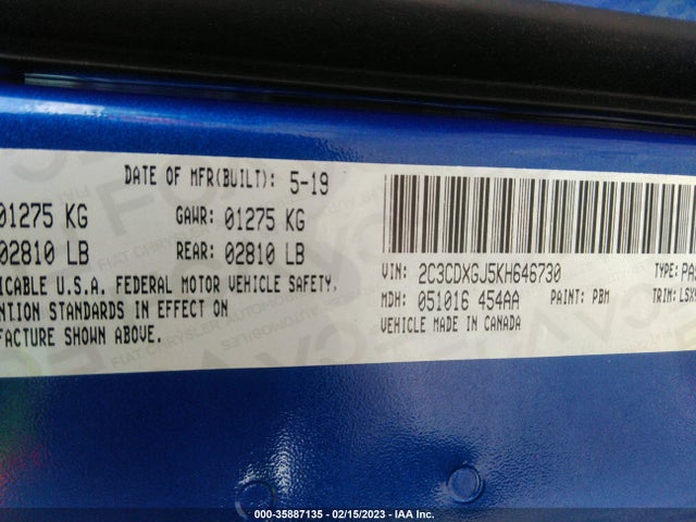 Dodge Charger Scat Pack 2019 2C3CDXGJ5KH646730 Image 9