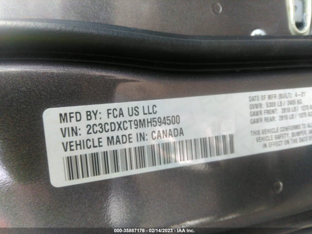 Dodge CHARGER R/T 2021 2C3CDXCT9MH594500 Image 9