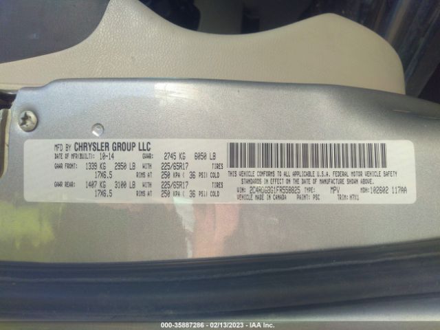 2C4RDGBG1FR558825 Dodge Grand Caravan American Value Pkg