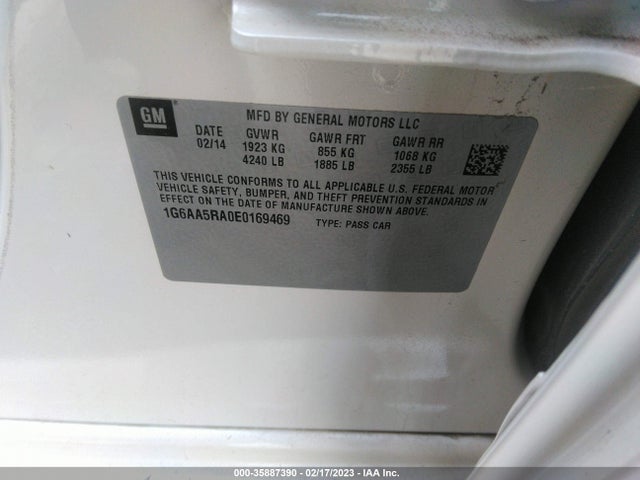 Cadillac Ats Standard Rwd 2014 1G6AA5RA0E0169469 Image 10