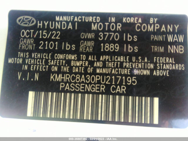 2023 Hyundai Venue, VIN: KMHRC8A30PU217195