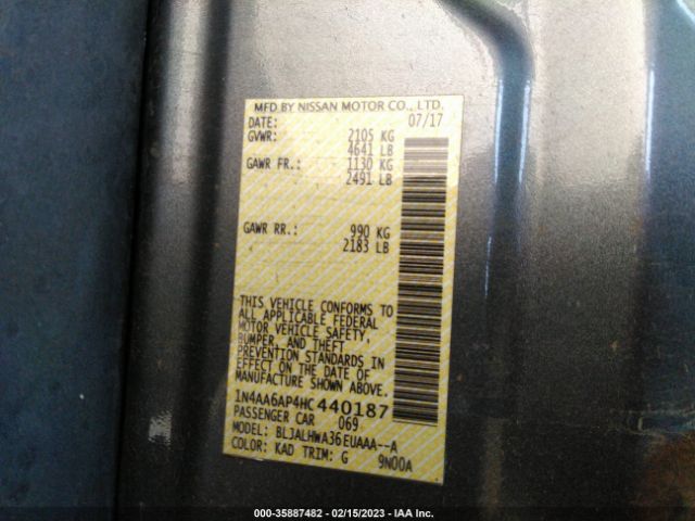 1N4AA6AP4HC440187 Nissan Maxima Platinum