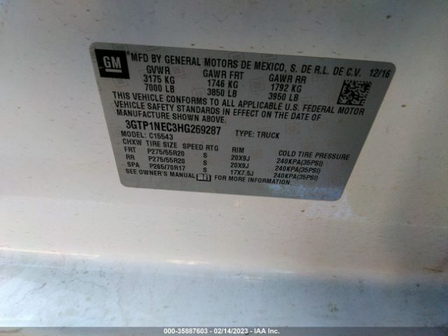 3GTP1NEC3HG269287 GMC Sierra 1500 Slt