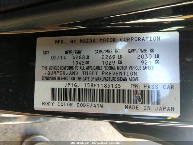 Mazda Mazda6 I Touring 2015 JM1GJ1T58F1185135 Image 9