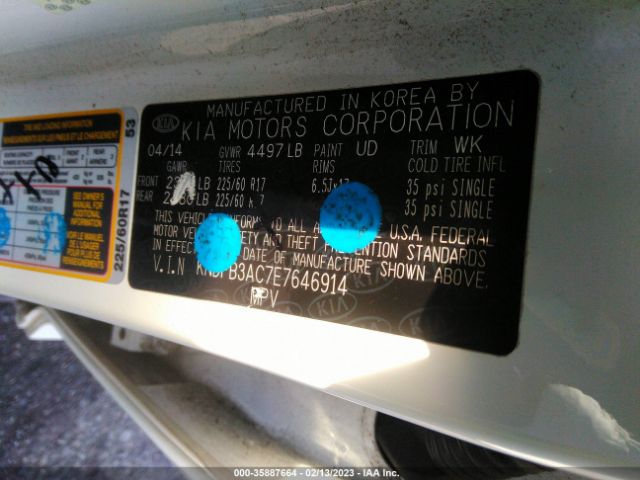 KNDPB3AC7E7646914 KIA Sportage Lx