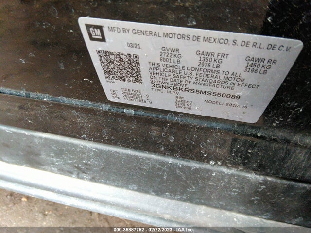 Chevrolet BLAZER RS 2021 3GNKBKRS5MS550089 Image 9