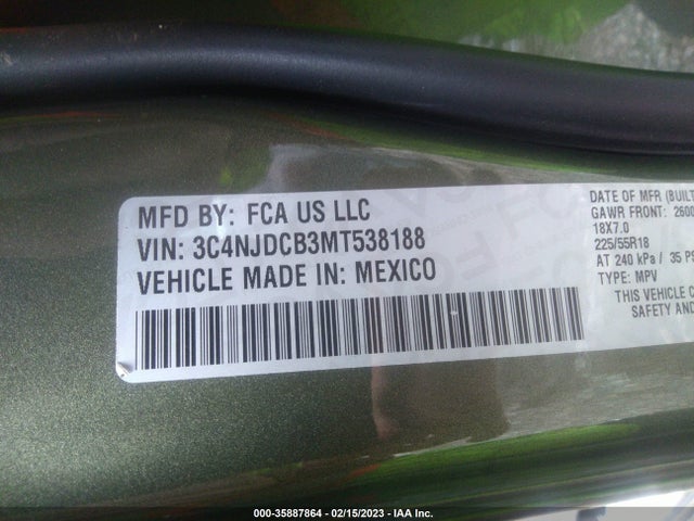 Jeep Compass Limited 2021 3C4NJDCB3MT538188 Image 9