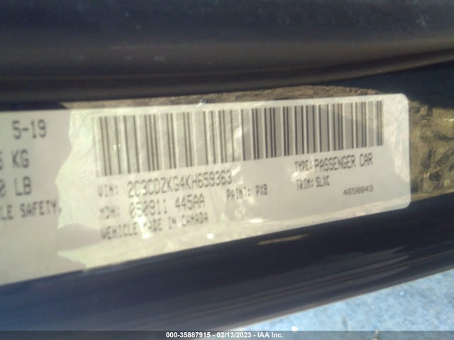Dodge Challenger Gt 2019 2C3CDZKG4KH659363 Image 9