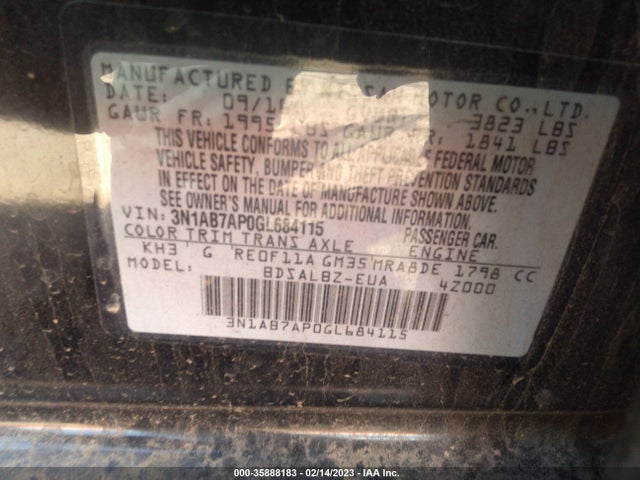 Nissan SENTRA S 2016 3N1AB7AP0GL684115 Image 10