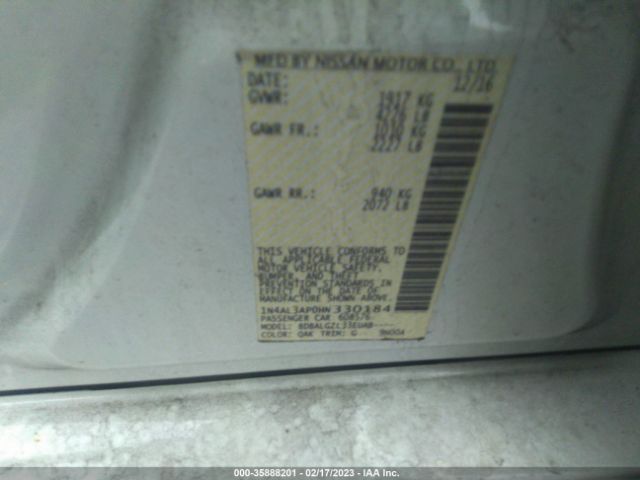 1N4AL3AP0HN330184 Nissan Altima 2.5 S