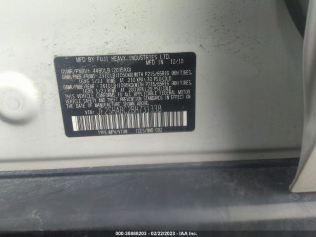 JF2SHABC2BH731338 Subaru Forester 2.5x