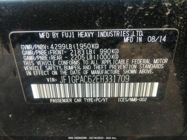 JF1GPAC62EH331709 Subaru IMPREZA WAGON
