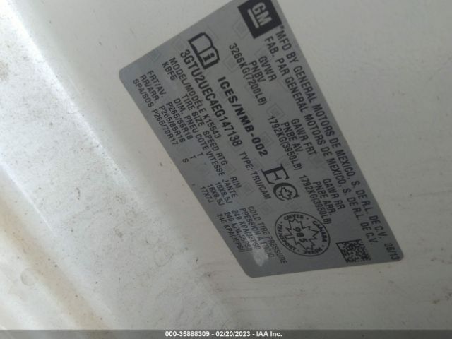 3GTU2UEC4EG147138 GMC Sierra 1500 Sle