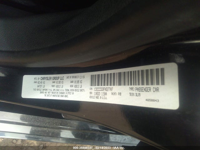 1C3CCCCG3FN527707 Chrysler 200 C