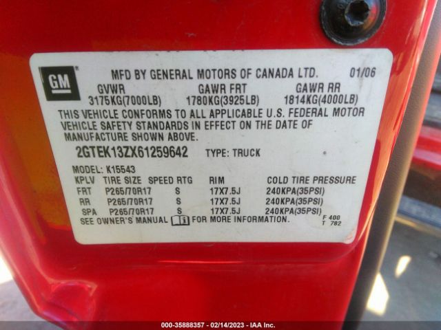 2GTEK13ZX61259642 GMC Sierra 1500 Slt