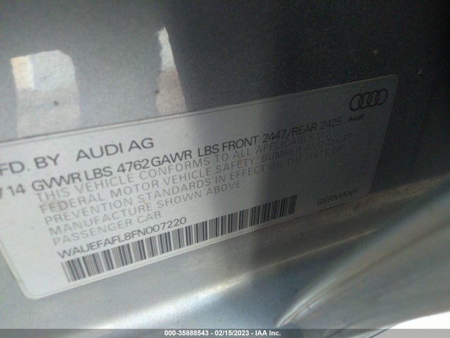 WAUEFAFL8FN007220 Audi A4 Premium Plus