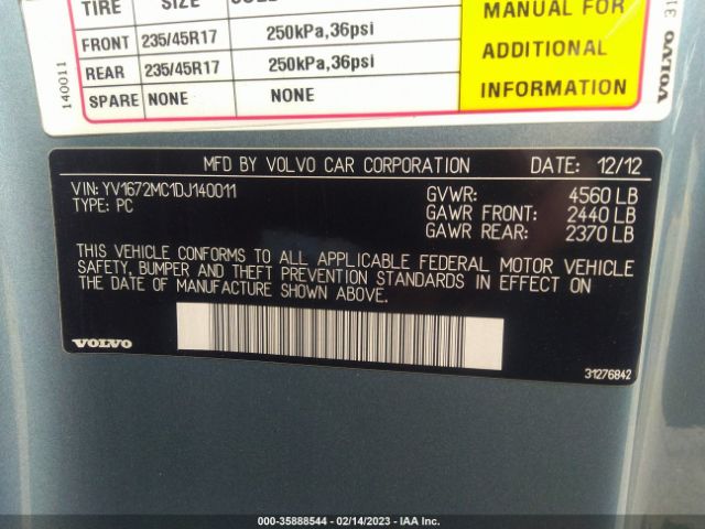 YV1672MC1DJ140011 Volvo C70 T5