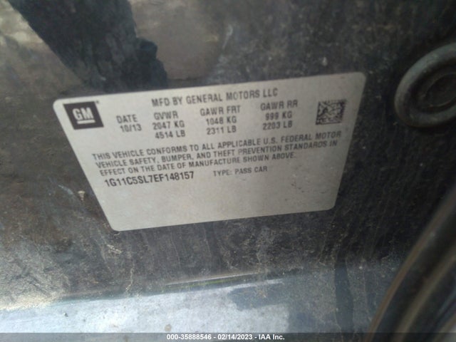 Chevrolet MALIBU LT 2014 1G11C5SL7EF148157 Image 9