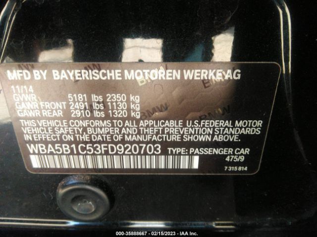WBA5B1C53FD920703 BMW 5 Series 535i