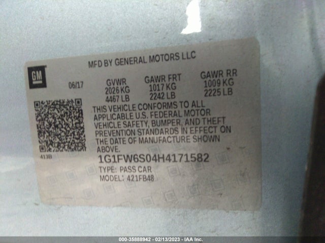 Chevrolet BOLT EV 2017 1G1FW6S04H4171582 Image 9