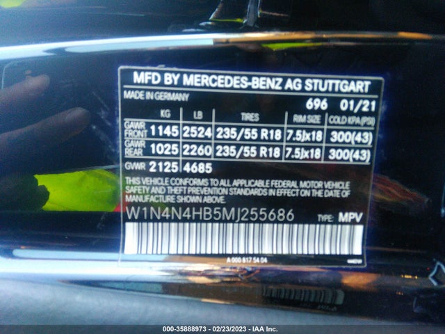 2021 Mercedes-Benz GLA-Class, VIN: W1N4N4HB5MJ255686