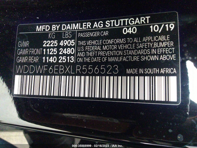 WDDWF6EBXLR556523 Mercedes-Benz C-class Amg C 43