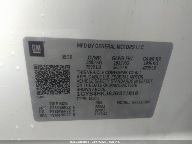 2018 Cadillac Escalade, VIN: 1GYS4HKJ8JR371819