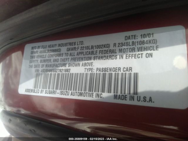 4S3BH665527621882 Subaru Legacy Wagon Outback
