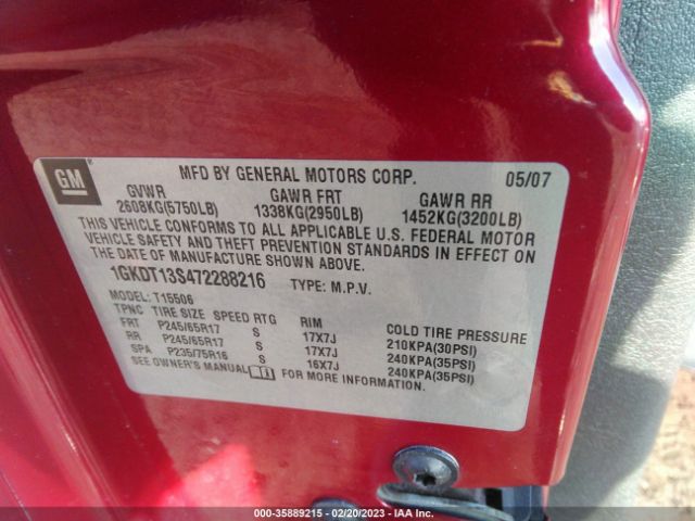 1GKDT13S472288216 GMC Envoy