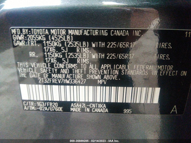 Toyota RAV4 LE 2017 2T3ZFREV7HW336427 Image 10