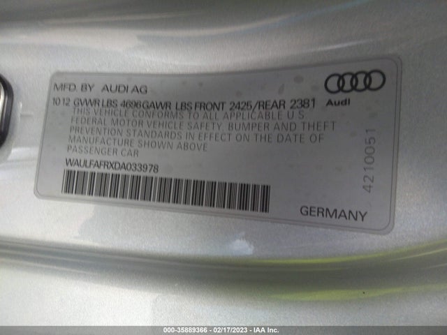 Audi A5 2013 WAULFASRSDA033978 Image 9