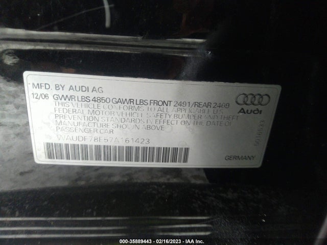 WAUDF78E57A161423 Audi A4 2.0T