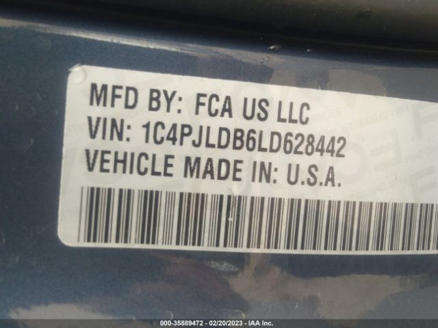 1C4PJLDB6LD628442 Jeep Cherokee Limited