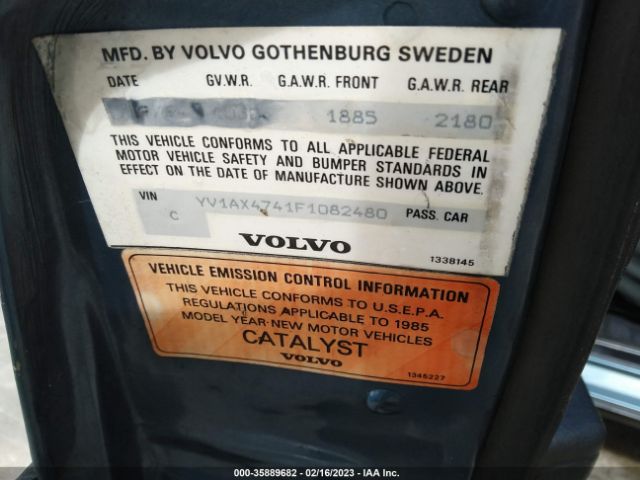 YV1AX4741F1082480 Volvo 244