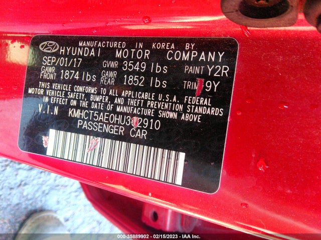 Hyundai ACCENT SE 2017 KMHCT5AE0HU362910 Image 11