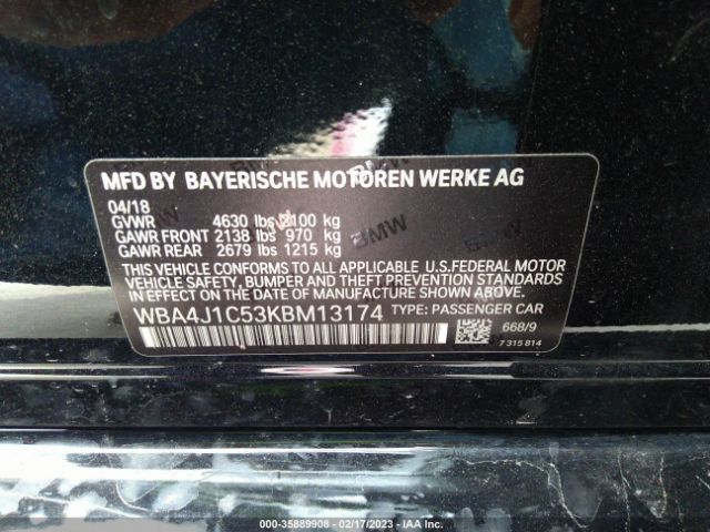 WBA4J1C53KBM13174 BMW 4 Series 430i