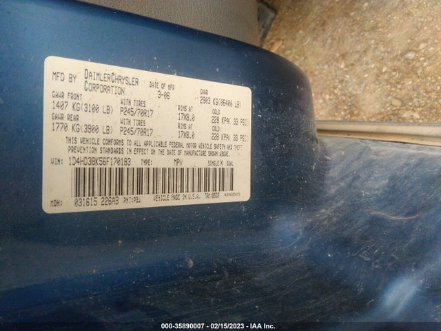 Dodge Durango Sxt 2006 1D4HD38K56F170183 Image 10