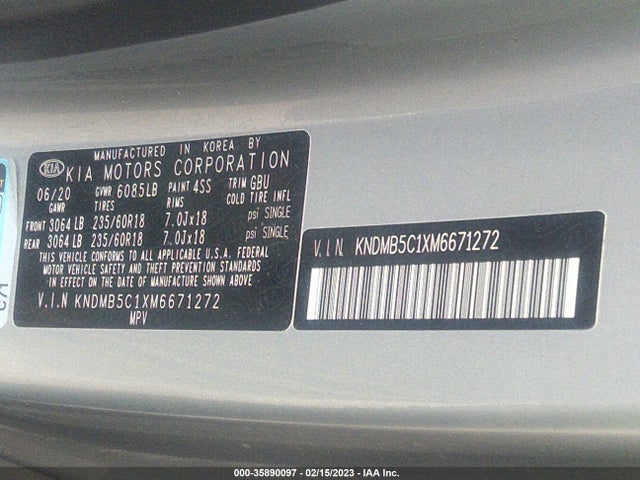 2021 Kia Sedona, VIN: KNDMB5C1XM6671272