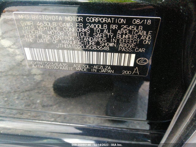 JTHBA1D20J5083648 Lexus Is Is 300